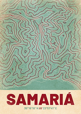 Samari Gorge Topo Map