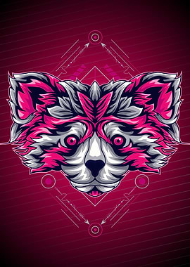 RACOON ART GEOMETRIC