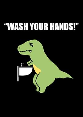 FUNNY TREX TOILET SIGN