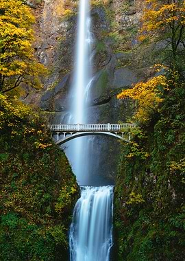 Waterfall Bridge Mountains