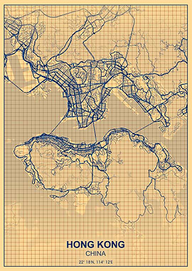 hong kong grid map