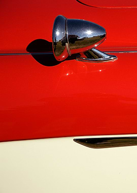 wing mirror of classic car