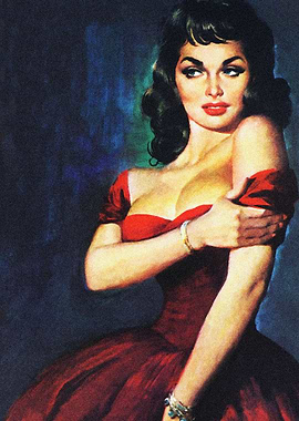 Girl in Red Pulp Cover Art