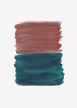 Copper Teal Abstract 1