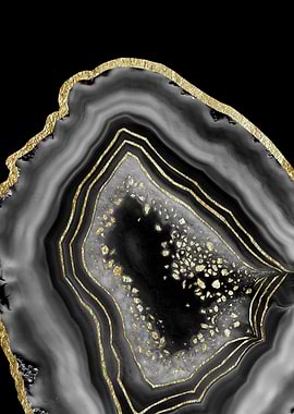 Black Night Agate Gold 2