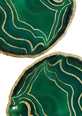Emerald Agate Gold Glam 1