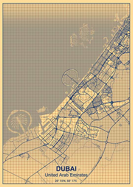 dubai grid map