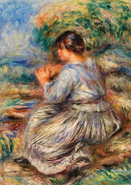 Girl Seated in a Landscape