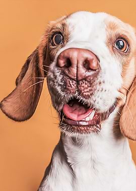 Laughing Beagle Painting