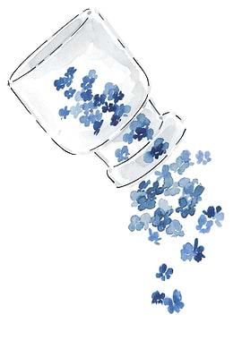 Jar of forget me not