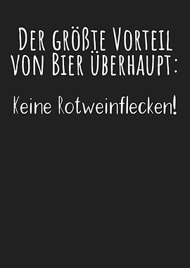 Bier keine Rotweinflecken