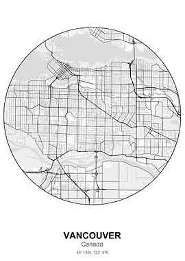 vancouver circle map white