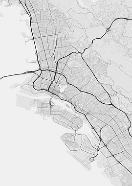 Oakland USA Map