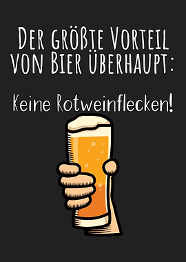 Bier keine Rotweinflecken