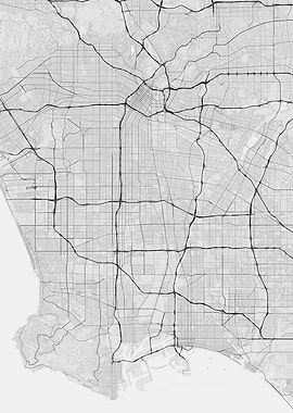 Los Angeles USA Map
