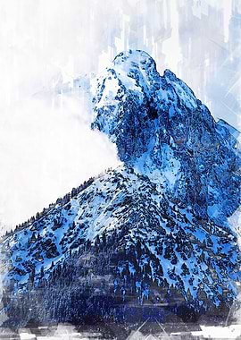 German Snowy Mountain