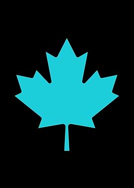 Teal Maple Leaf