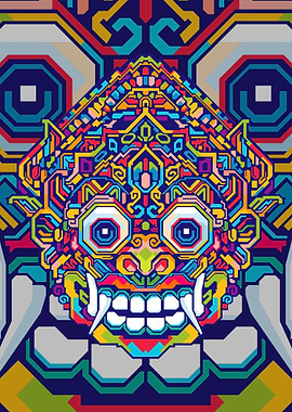 BARONG MASK ILLUSTRATION
