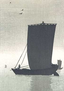 Fishing Boats at Sunset