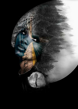 Forest hairs black woman