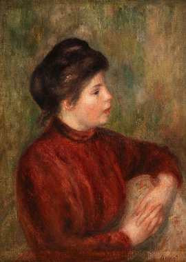 Woman Leaning on a Chair