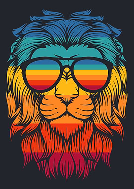 Cool Lion in Sunglasses