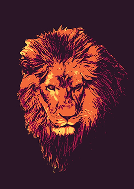 Lion Limit Color Pop Art