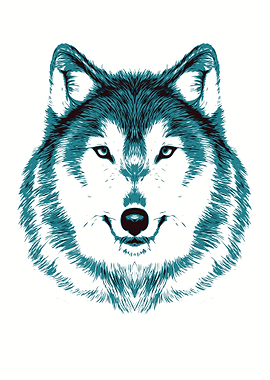 Wolf Head Illustration