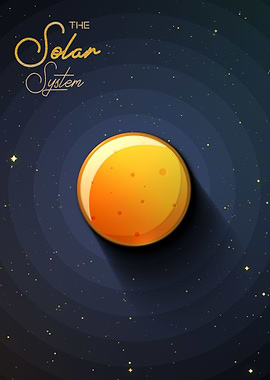 SUN SOLAR SYSTEM FLAT
