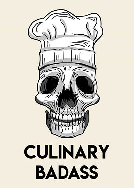 Culinary Badass Skull