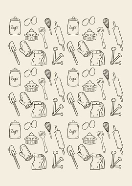 Baking Tools Pattern