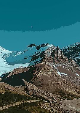 WINTER MOUNTAIN SCENERY