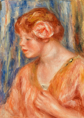 Young Woman with Rose