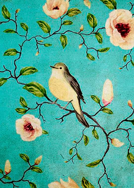 Grunge Floral Pattern 06