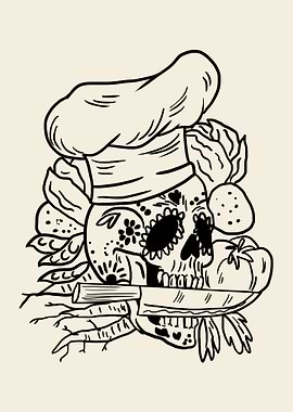 Sugar Skull Chef Knife