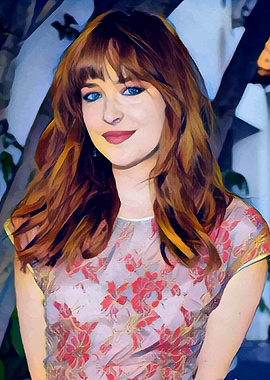 Pink Flower Dakota Johnson