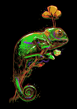 Chameleon Pop Art