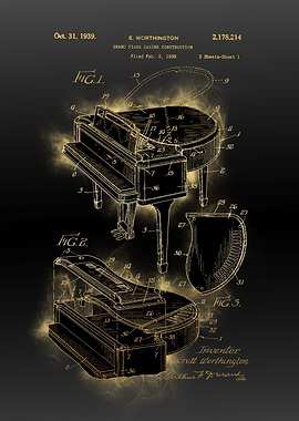 grand piano patent black