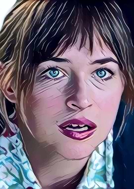 Astonished Dakota Johnson