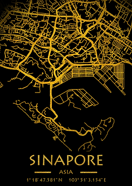 Singapore City Map Asia