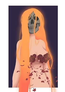 hair light skull girl