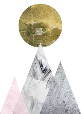 Luna gold moon mountain