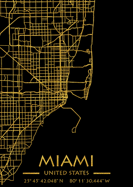 Miami Florida City Map