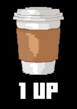 1 Up Coffee Cup Game Icon