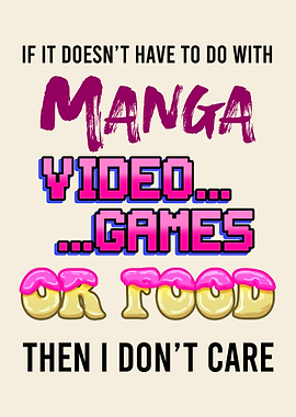 Manga Video Games Or Food