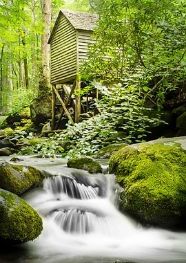 Mountain Waterfall Mill