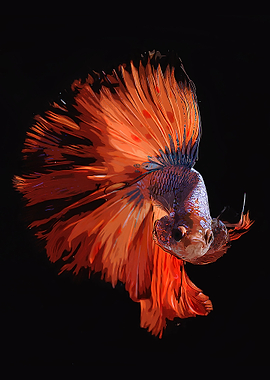 RED FIGHTING FISH