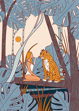 The girl and the leopard