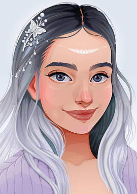 The beautiful girl pop art