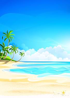 Paradise Beach with Palm